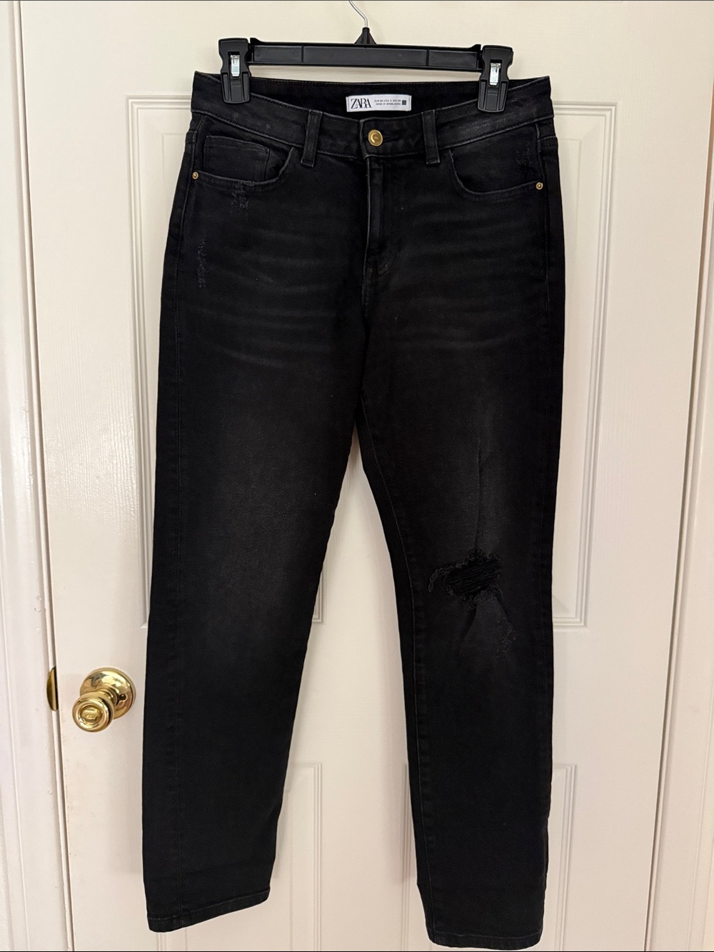 ZARA Black High-Rise Slim Jeans